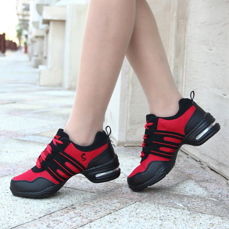 Mesh Cloth Dance Sneakers Jazz Shoes Dancing Modern Footwear Belly Contemporary Gym Dancers Leisure Sports Men Women Child Adult