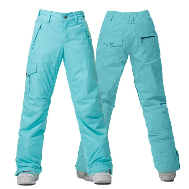 GSOU SNOW New Winter -35 degree Ski Pants Women Waterproof Snow Snowboard Pants Outdoor Camping Women Trousers Punch pants
