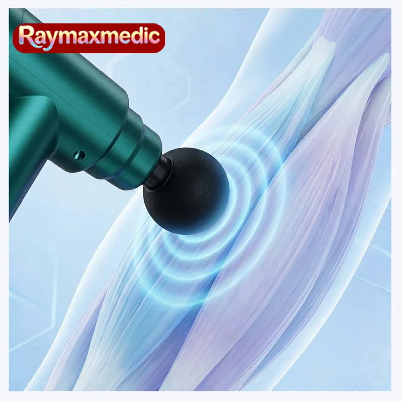 Raymax Portable Fascia Muscle Massage Gun Protable Body Massager Deep Handheld Percussion Massager For Body Back And Neck Leg