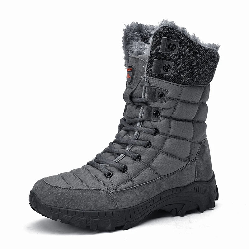 Men Shoes Snow Boots Men Plus Velvet Warm Trend High Top Winter 2023 New Outdoor Mountaineering Padded Mens Hiking Boots