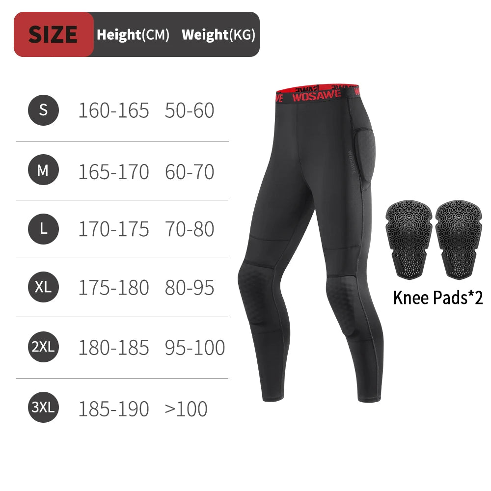 WOSAWE Summer CE1/2 Protective Motorcycle Racing Pants Men's Motocross Off-Road Pants Black Mountain Bike Cycling Moto Pants