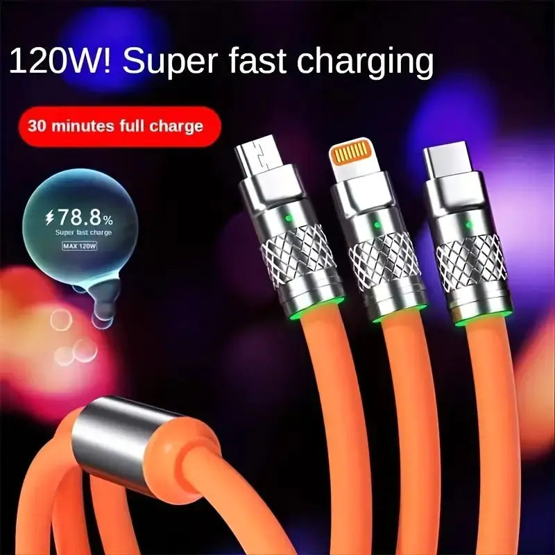 120W Super Fast Charging Cable for iPhone & Android
