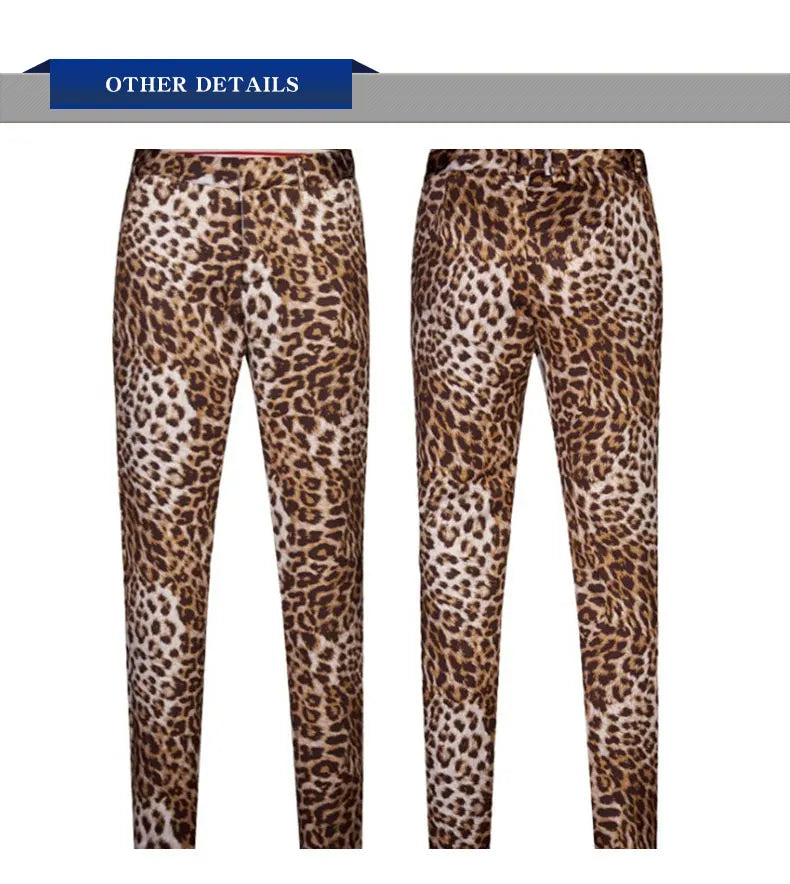 Hot Sale Leopard Print Men Suit Blazer Set With Pants 2025 Safari Suits For Men Performance DJ Jacket Luxury Singer Star Coat