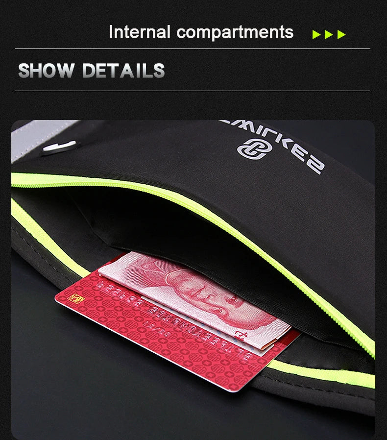 Sports Fanny Pack Women Running Belt Waist Bag Men Waterproof Gym Phone Pouch Banana Bags Run Accessories