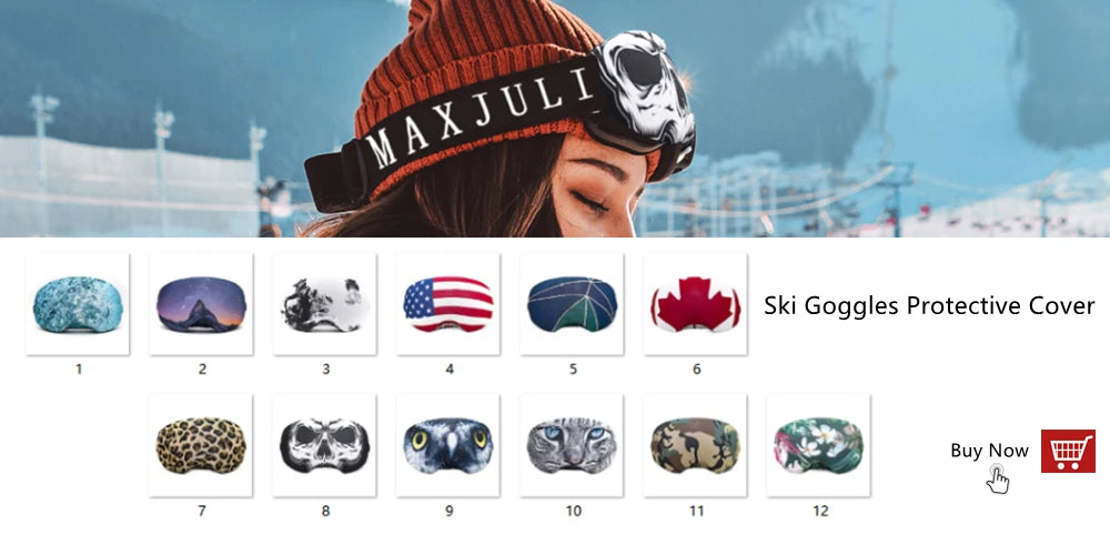MAXJULI Professional Ski Goggles Double Layer Anti-Fog UV400 Lens Snowboarding Snow Winter Sports Goggles for Men Women BBS
