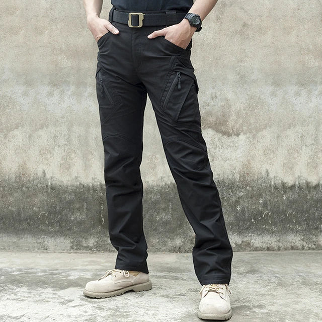Mens Waterproof Cargo Pants Elastic Multiple Pocket Military Male Trousers Outdoor Joggers Pant Plus Size Tactical Pants Men