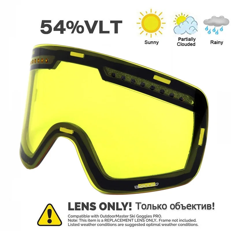 Ski Glasses For Skiing Double Lens Magnetic Mountaineering Glasses UV400 Anti-fog Ski Goggles Men Women Snowmobile Mask
