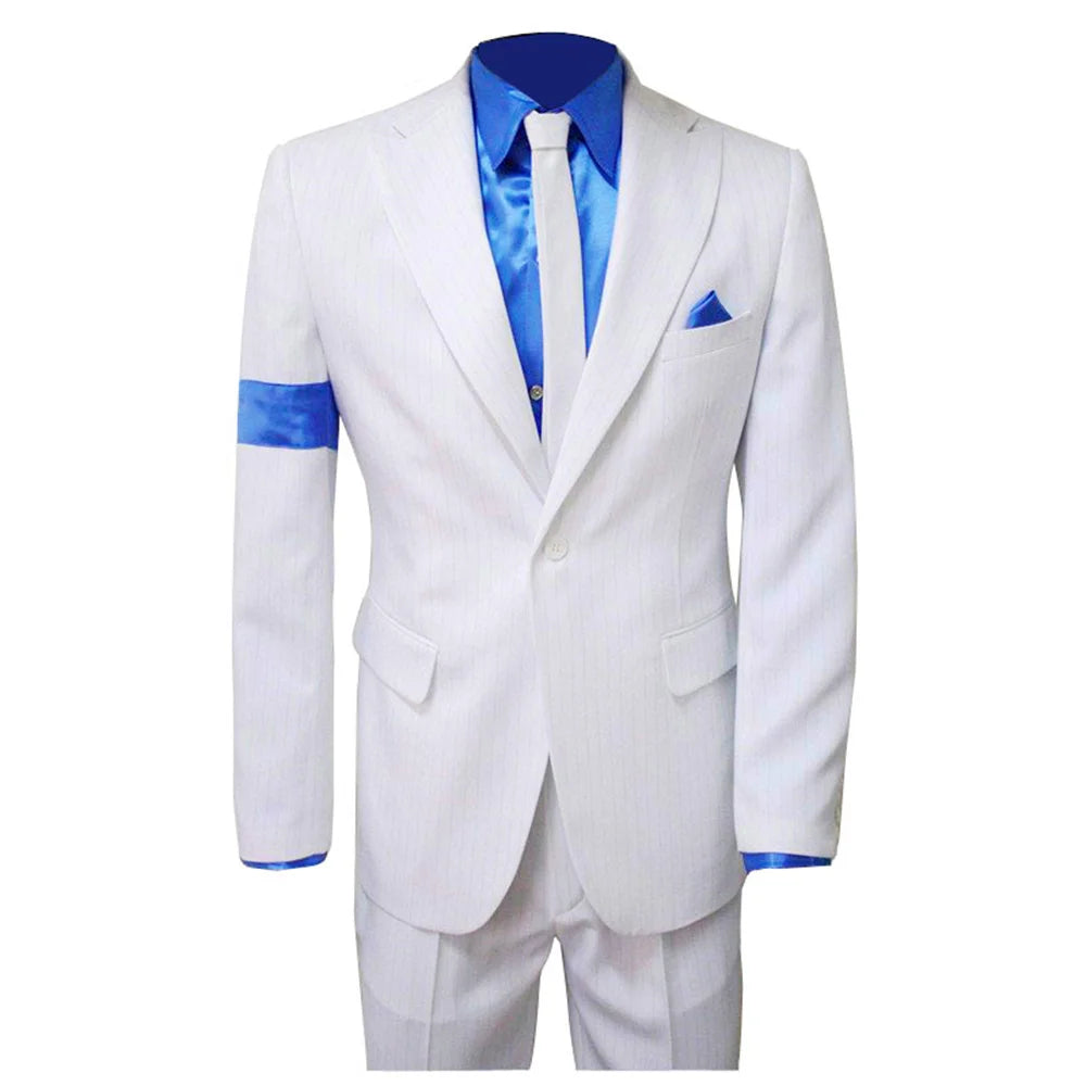 White Stripe Michael Jackson Blazer Outfit Smooth Criminal for Adults Kids Jackson's Party Show impersonator