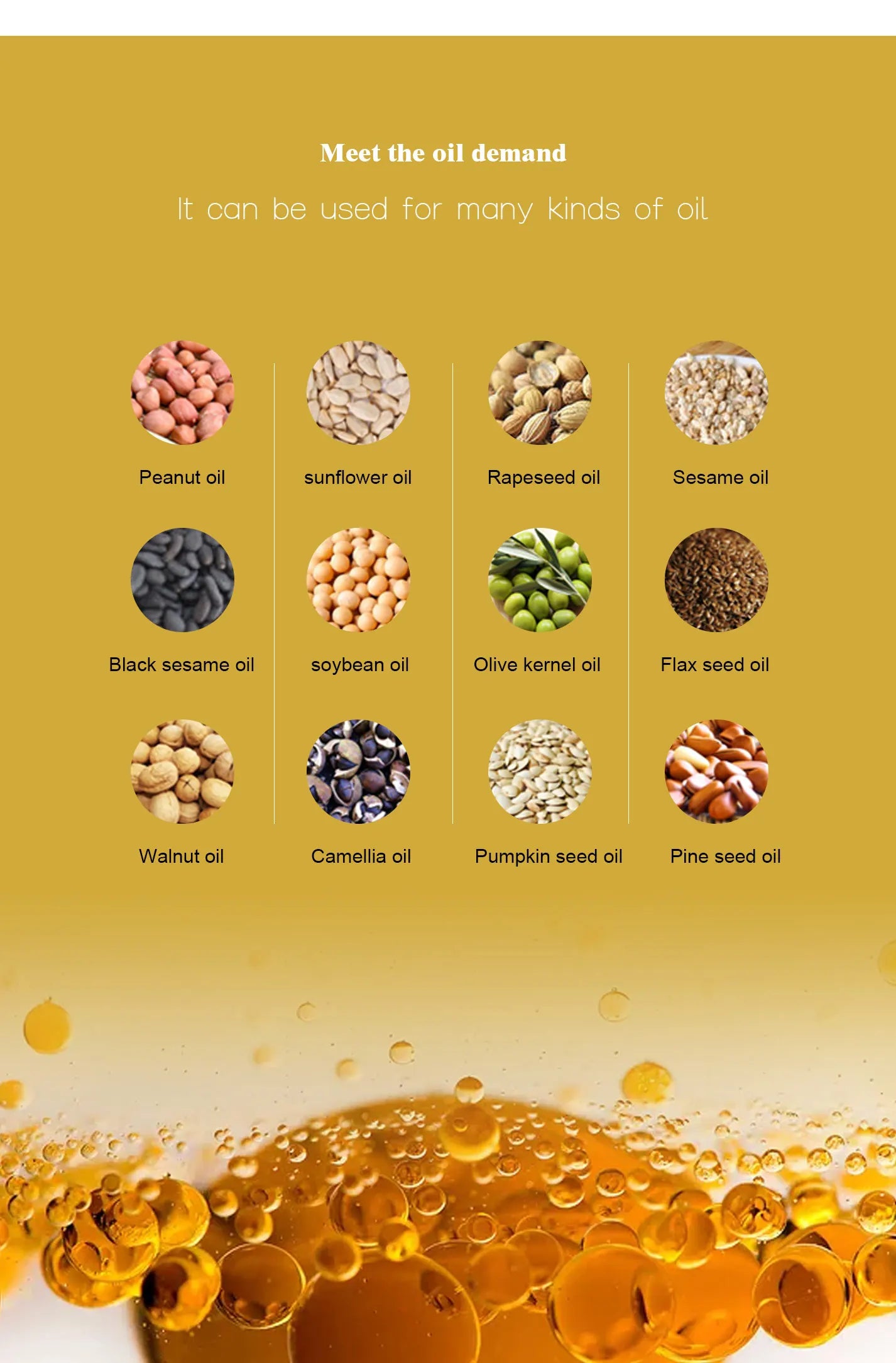 1500W 110V/220V Automatic Cold Press Oil Machine, Oil Cold Press Machine, Sunflower Seeds Oil Extractor, Olive Oil press Extract