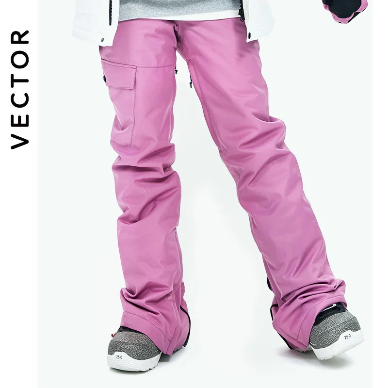VECTOR Brand Winter Ski Pants Women Outdoor High Quality Windproof Waterproof Warm Snow Trousers Winter Ski Snowboarding Pants