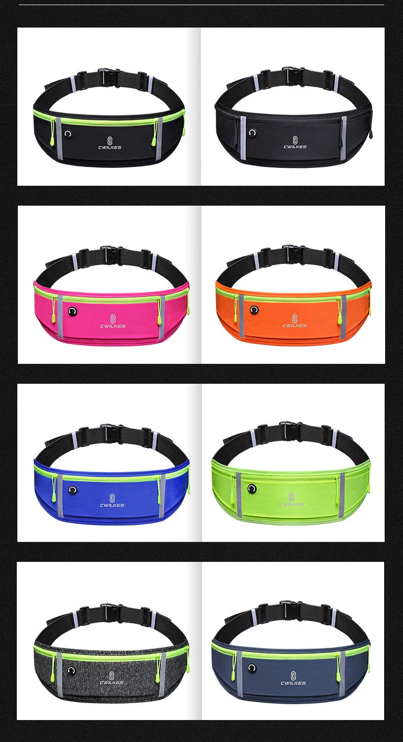 Sports Fanny Pack Women Running Belt Waist Bag Men Waterproof Gym Phone Pouch Banana Bags Run Accessories