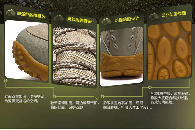 Cow Leather Winter Men Hiking Boots For Women Outdoor Waterproof Treeking Snow Shoes Climbing Mountain Hunting Walking Sneakers