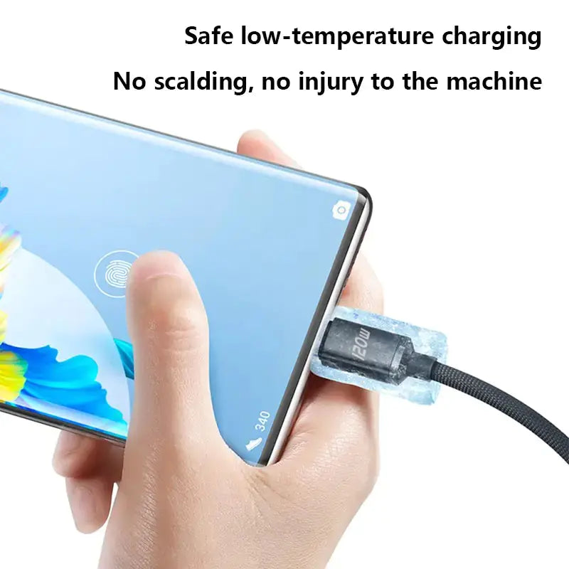 120W Super Fast 6A Type-C Charging Data Cable