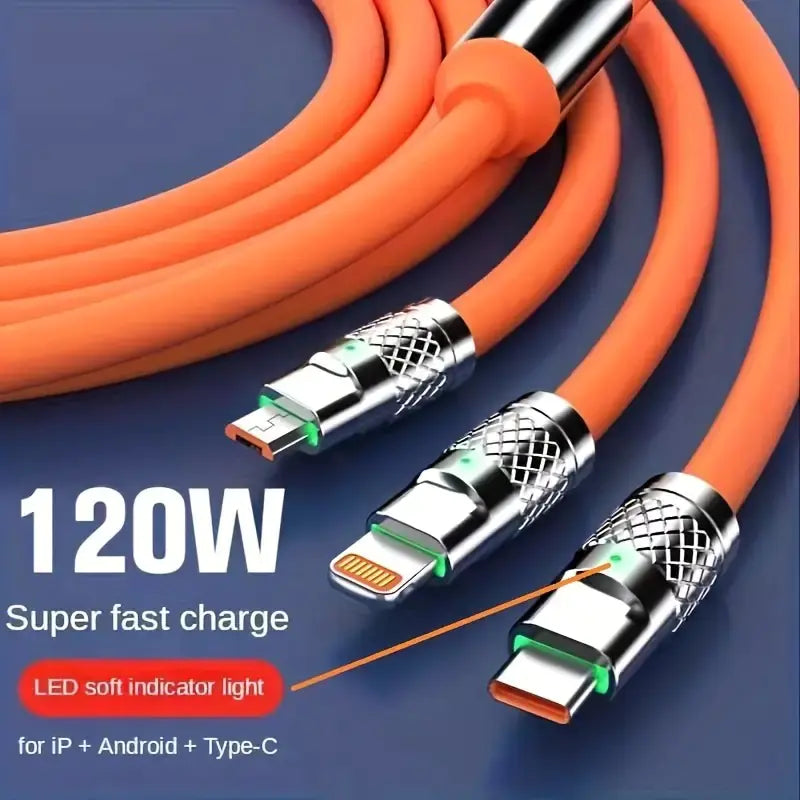 120W Super Fast Charging Cable for iPhone & Android