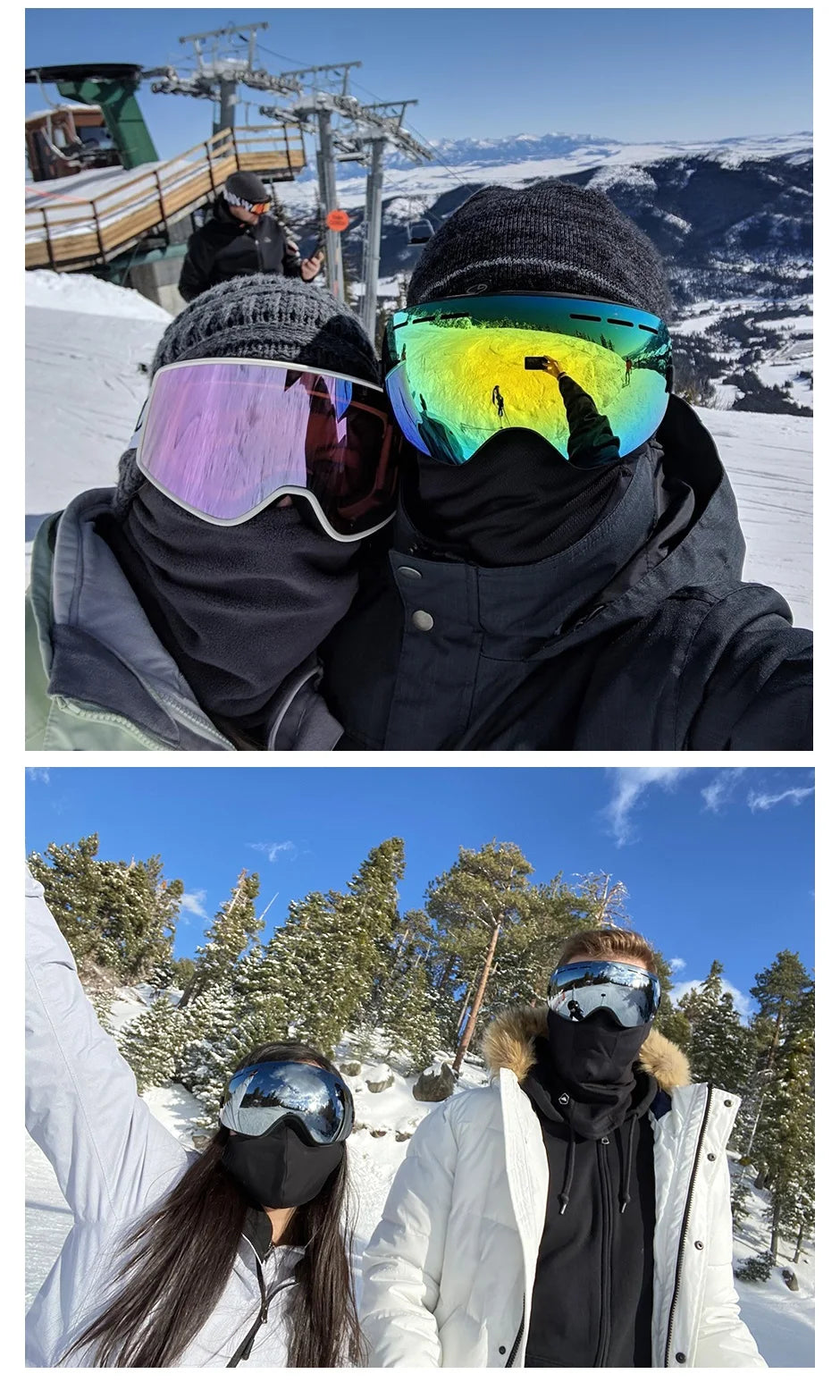 Outdoor Sports Ski Goggles UV400 Protection Ski Mask Male Female Anti-Fog Big Face Snow Glasses Snowboard Skiing Eyewear