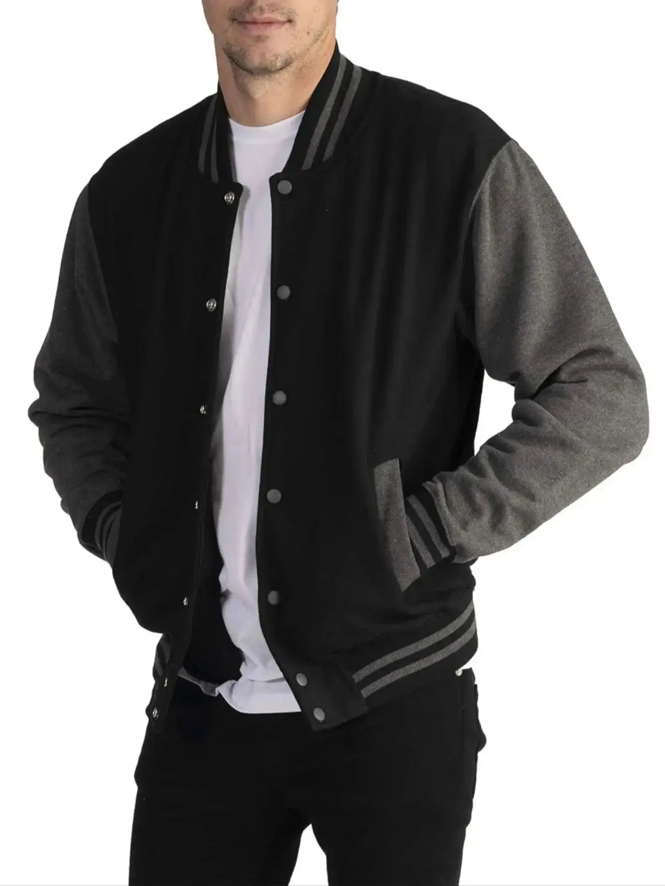 2025 New Fashion Loose American Trendy Brand Baseball Jersey Fashion Bomber Baseball Jacket Men's Casual Plus Size Jacket M-4XL