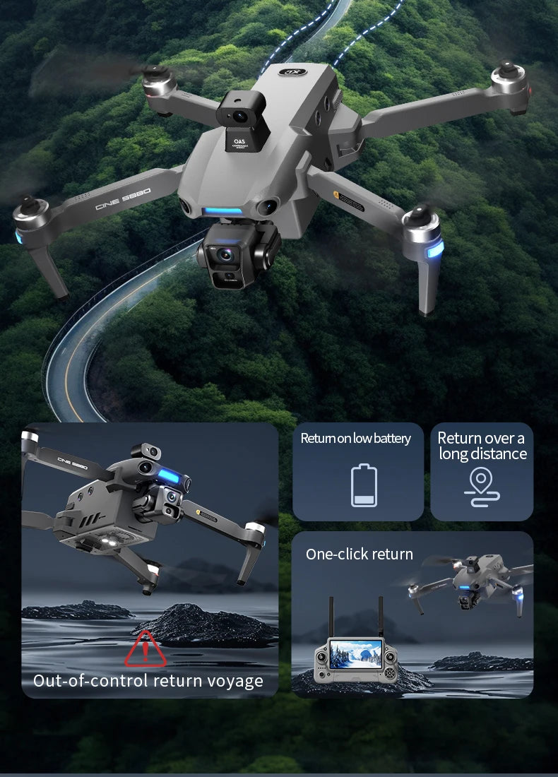 S880 Max Fishing GPS Drone 8K Dual Camera 5G Wifi FPV 3-Axis Gimbal Professional Obstacle Avoidance Quadcopter Airdrop RC Dron