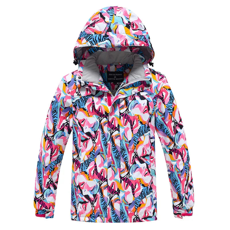 -30 Degrees Winter Thermal Warm Ski Jacket Women Waterproof Windproof Snowboard Coat Snow Costumes Female Skiing Suit 10 Colors