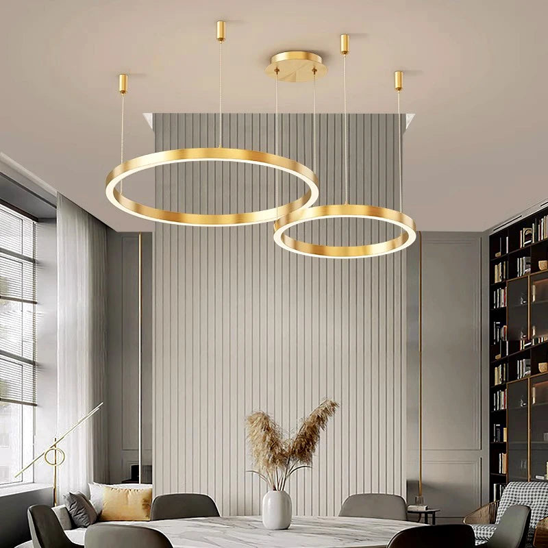 Modern home decor ring led lights pendant light lamps for living room Chandeliers for dining room hanging light indoor lighting