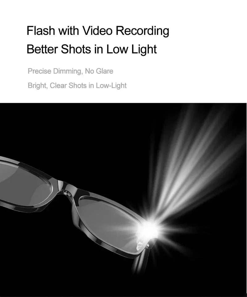 Lenovo 8K 4K AI HD Shooting Smart Glasses Multifunctional Camera Bluetooth Call Music VoicePlayer Translate Photochromic Glasses