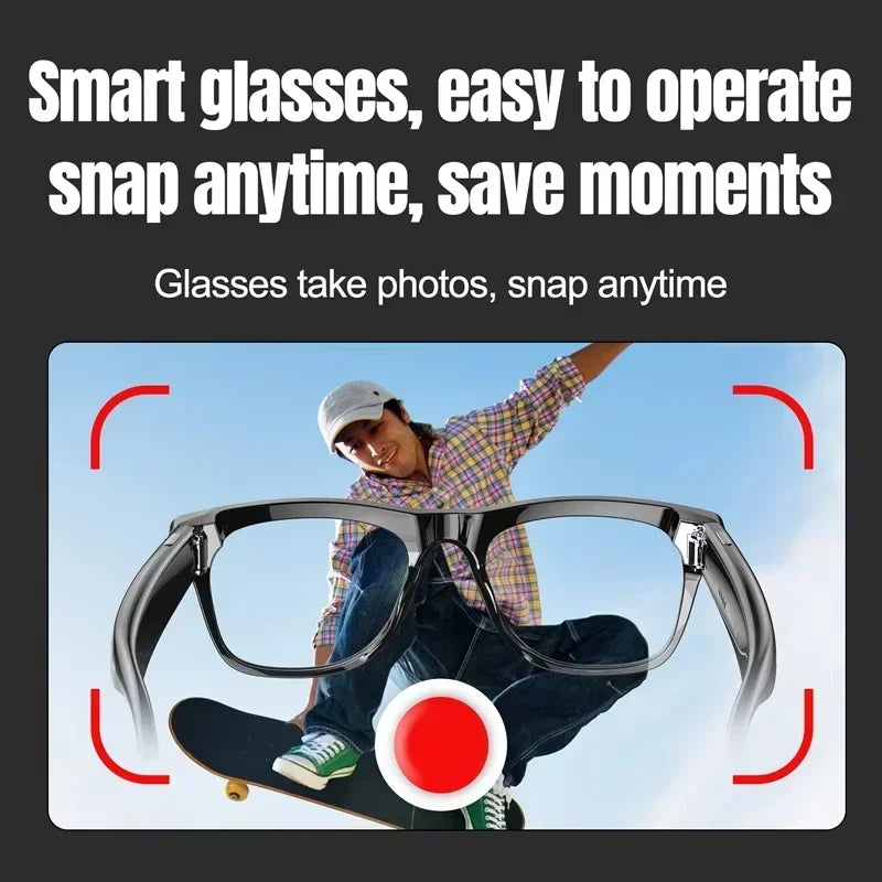 Lenovo 8K HD AI Smart Photochromic Glasses 4K Multifunctional Camera Bluetooth Call Voice Assistant Music Player Translate