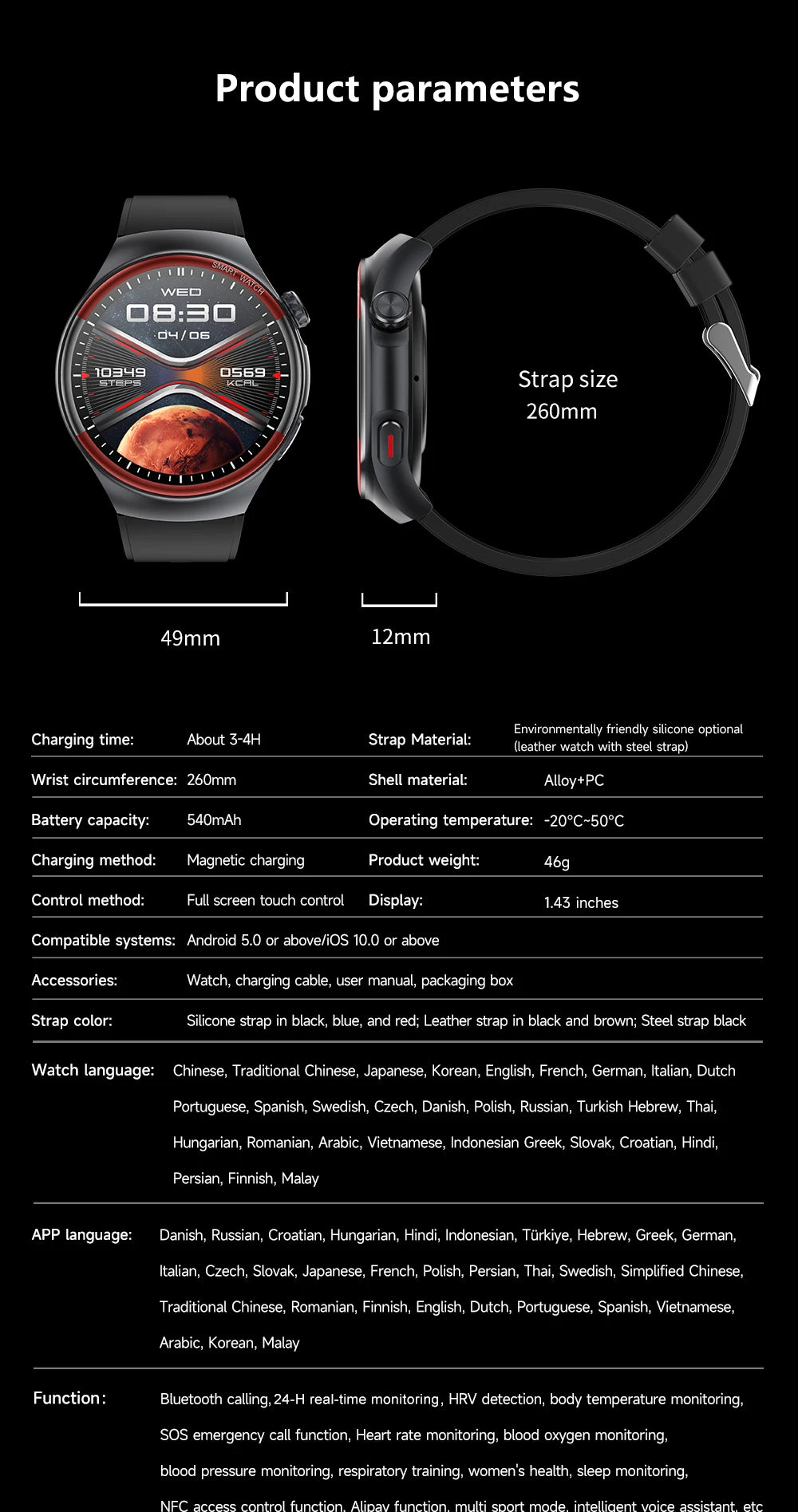 2025 New Nursing Health laser Cure Blood pressure Smart Watch Men Heart rate Pulse Sleep Bluetooth call Body Monitor Smartwatch