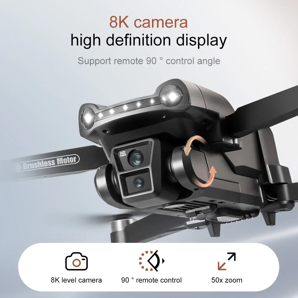Original V198MAX GPS Return Drone 5G 8K HD Dual Camera Dron Remote With Screen Laser Obstacle Avoidance Drone RC Toys Gifts FPV