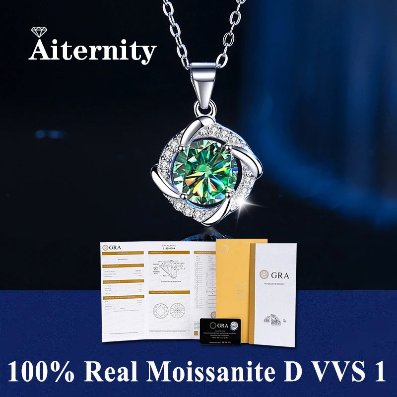 S925 Soild Sterling Sliver VVS1 D Color Moissanite Necklace  Chain With Certificate Fine Jewelry for Woman Jewelry