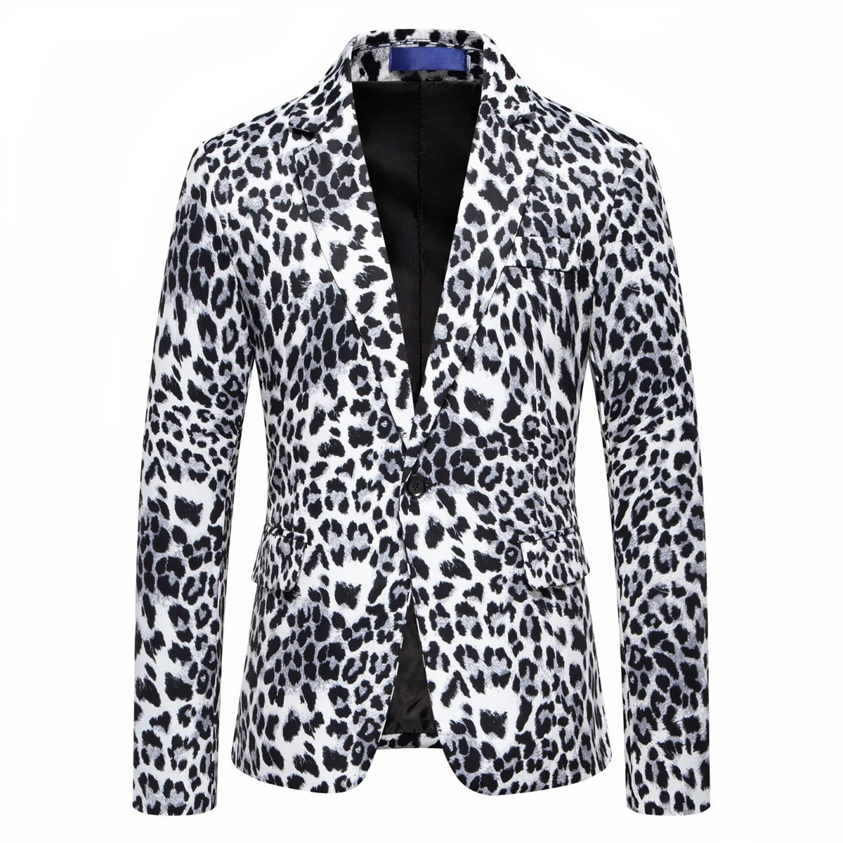 2026 Yellow Digital Print Leopard Print Suits Set for Men,Leopard Print Fashion Casual Slim-Fit Men's Blazer + Pants 2-Piece Set