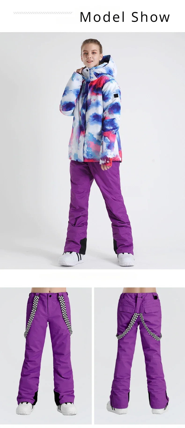 2025 Women Skiing Pants Winter Outdoor Overalls Windproof Waterproof Snow Trousers Adult Warm Ski Pants Snowboard Sport Clothing