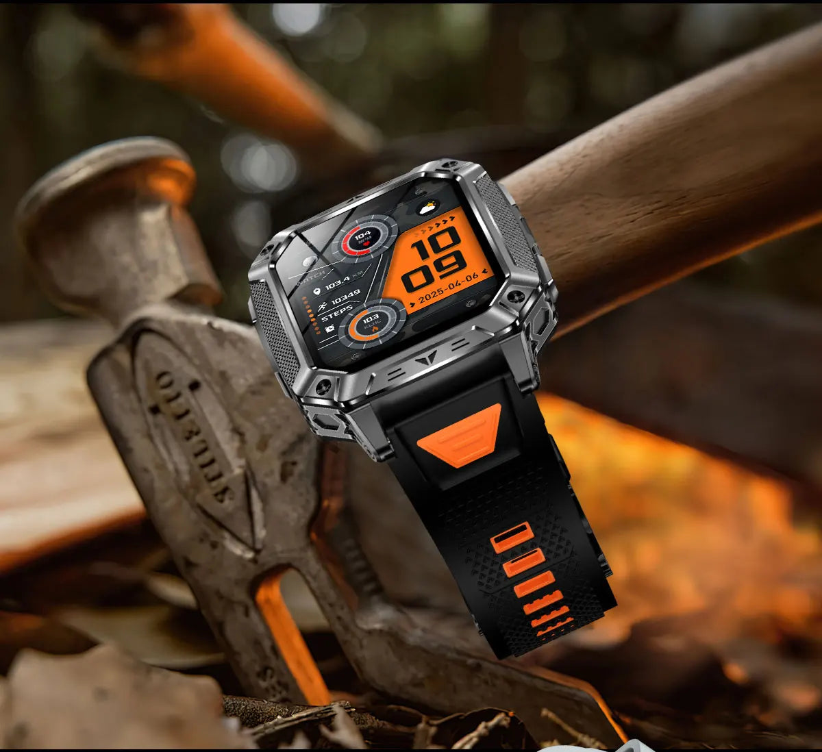 2026 Outdoors Durable Men Sports Smart Watch 1400mAh Battery LED Flashlight IP69K Waterproof Bluetooth Call Military Smartwatchs