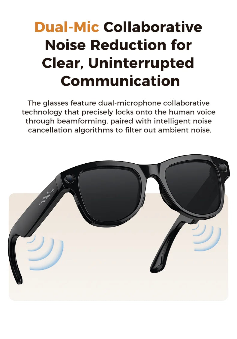 2026New 800W 4K Camera Smart Glasses Men 3600mAh Power Real-timeTranslation Bank 32GB Photo Record Videos Music Sunglasses Women