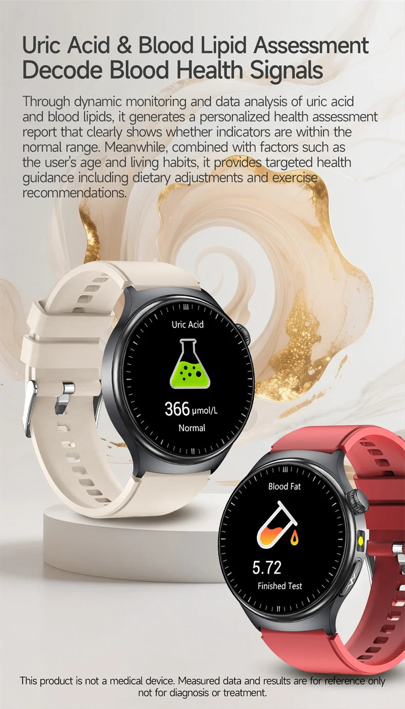 2026New Health Diagnosis Smart Watches Men Sport ECG Heart Rate Blood Pressure Uric acid Waterproof Smartwatches For Men women