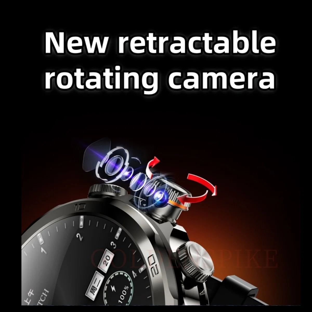 8GB+128GB H19 Smart Watch 1.95-inch Amoled Large Screen 190° Rotary Camera 1900Mah Battery GPS WIFI Android Smartwatch Men Adult