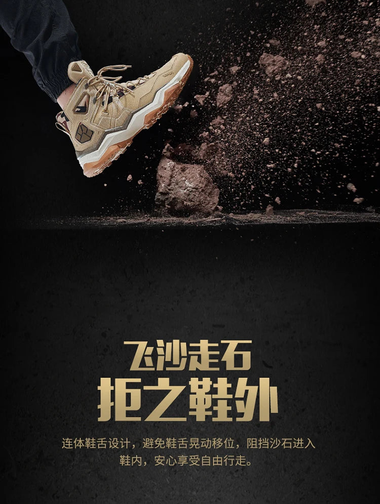 RAX Men Hiking Shoes Mid-top Waterproof Outdoor Sneaker Men Leather Trekking Boots Trail Camping Climbing Hunting Sneakers Women