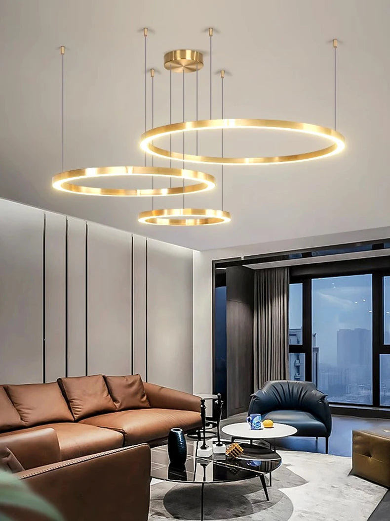 Modern home decor ring led lights pendant light lamps for living room Chandeliers for dining room hanging light indoor lighting