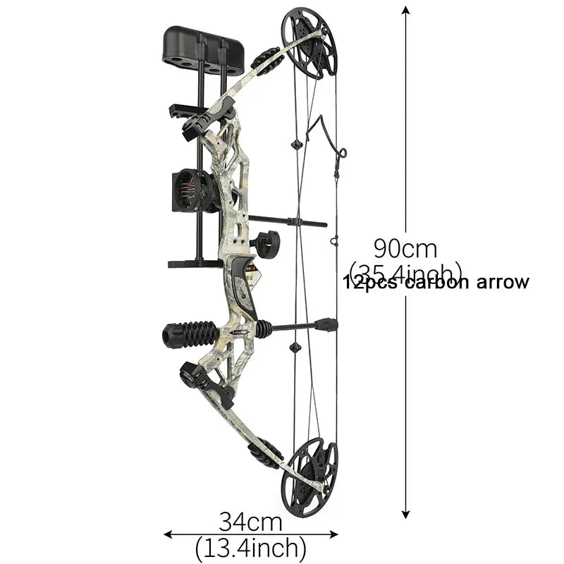 KAIMEI HAN Archery 30-60 Lbs Compound Bow and Arrow Set 320fps 80% Let Off for Right Hand Hunting Target Shooting Aim