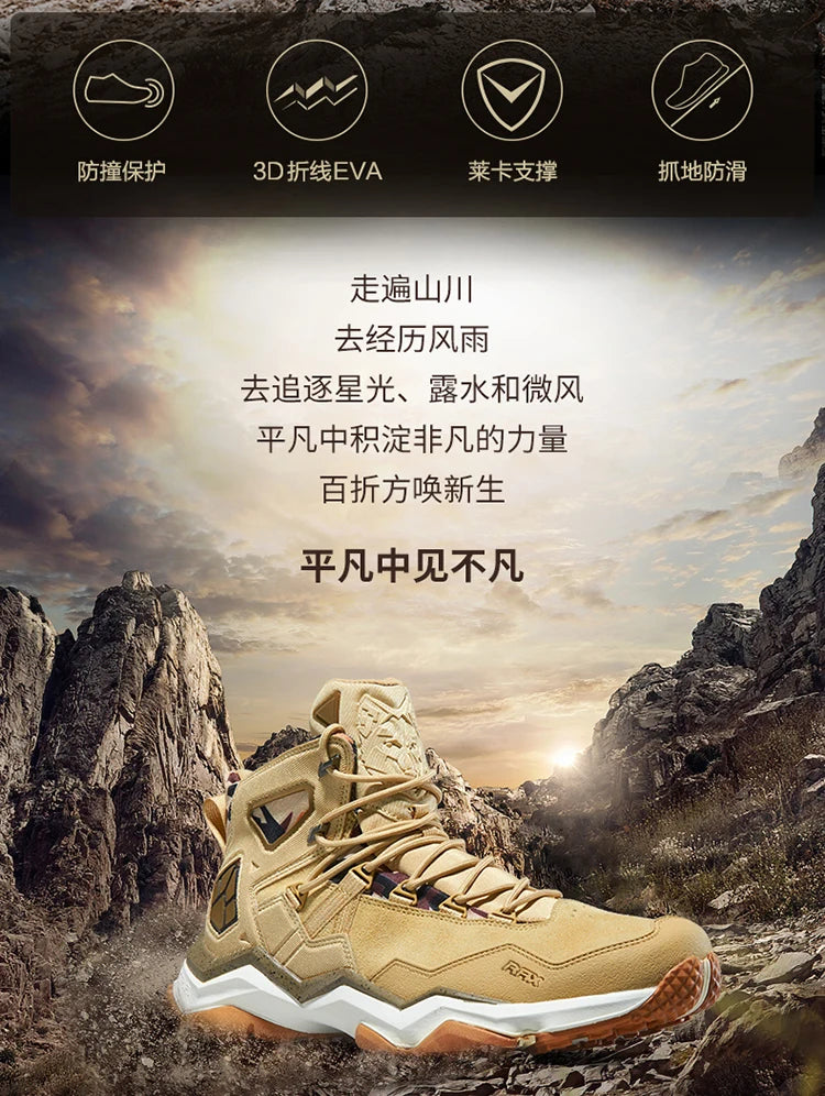 RAX Men Hiking Shoes Mid-top Waterproof Outdoor Sneaker Men Leather Trekking Boots Trail Camping Climbing Hunting Sneakers Women