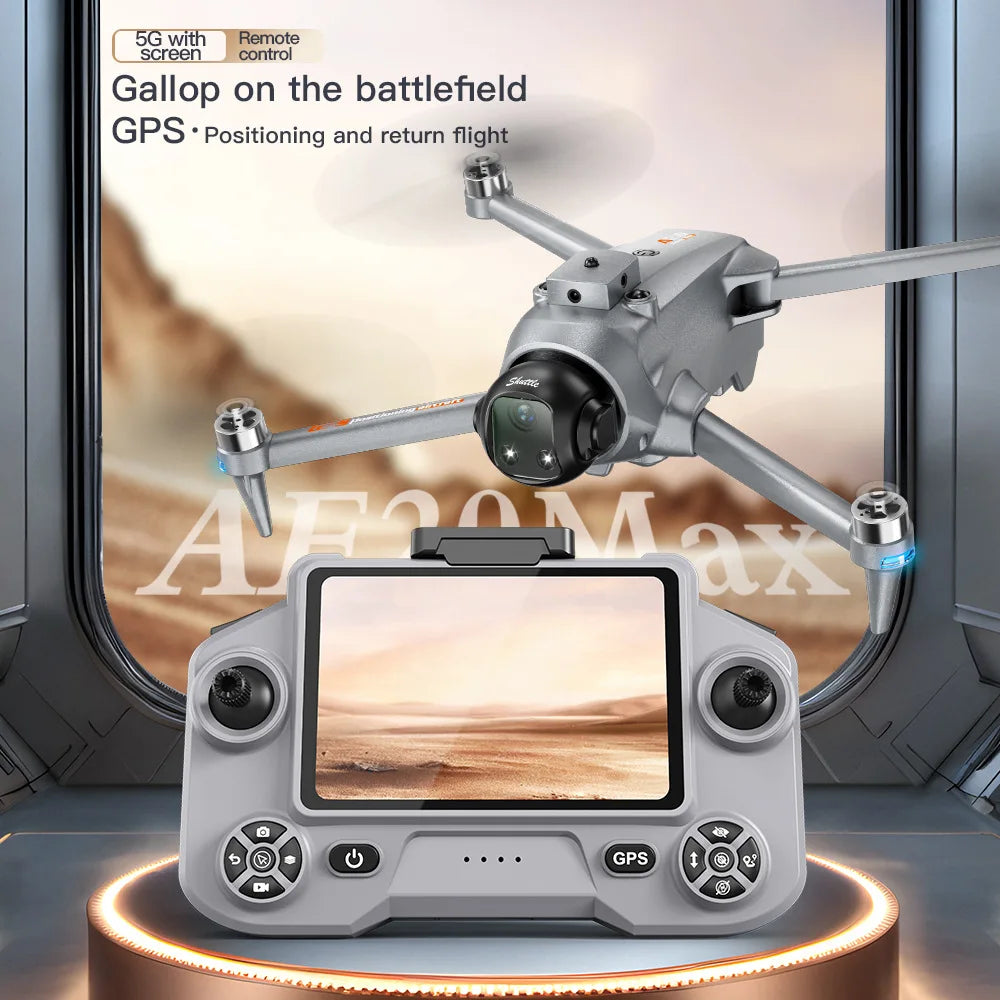 New Quality AE20 Drone GPS One Click Airdrop Brushless Motor Screen Lifting Obstacle Avoidance Intelligent Positioning Aircraft