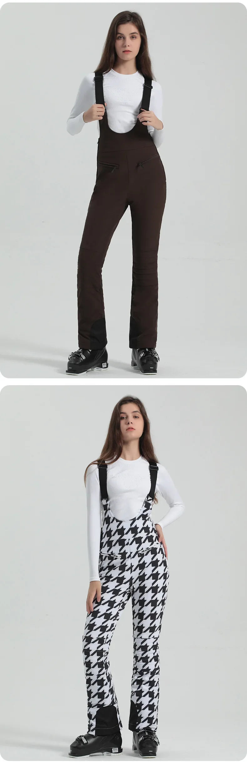 Winter New Skiing Pants 2025 Female Slim Snow Trousers Women Sport Windproof Ski Overalls Outdoor Mountain Snowboard Jumpsuits