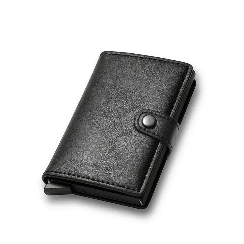 Rfid Visit Credit Card Holder Storage Luxury Small Smart Wallet Metal Business Cardholder Case Women Minimalist Walet for Men