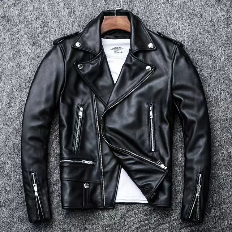Men's PU Motorcycle Leather Jacket Thickened Autumn New Style Casual Versatile Slim Fit Large Size Men's Leather Jacket
