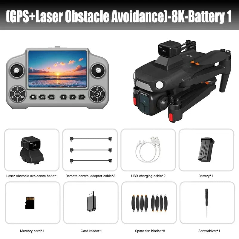 New A1R 3S GPS Drone 4K Professional 5G WIFI 360° Laser obstacle avoidance Brushless Foldable Quadcopter RC Distance Dron Toys