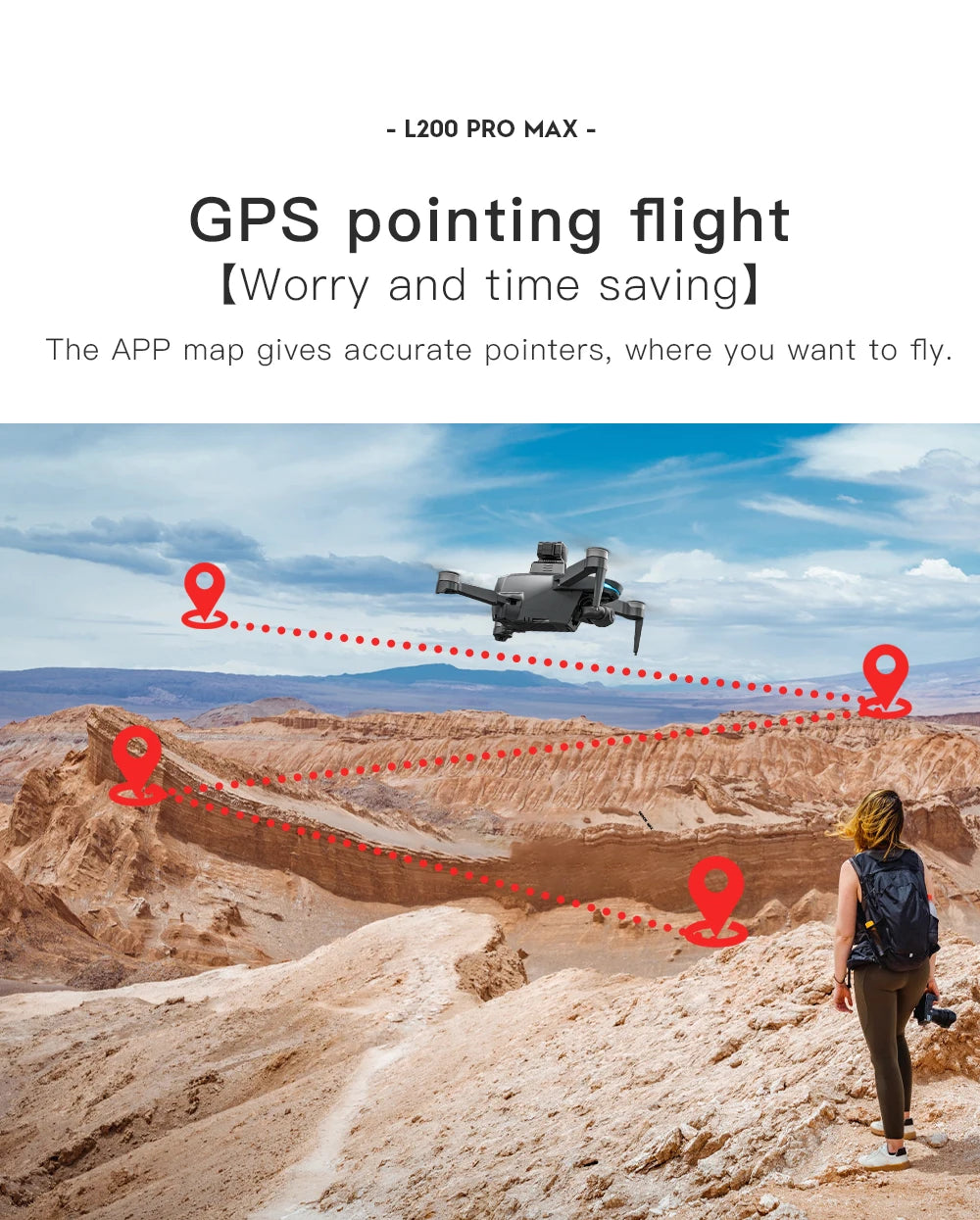 L200 PRO MAX Drone 4K Professional EIS Camera 2-Axis Gimbal 360° Obstacle Avoidance Brushless Motor GPS Quadcopter FPV RC Drones