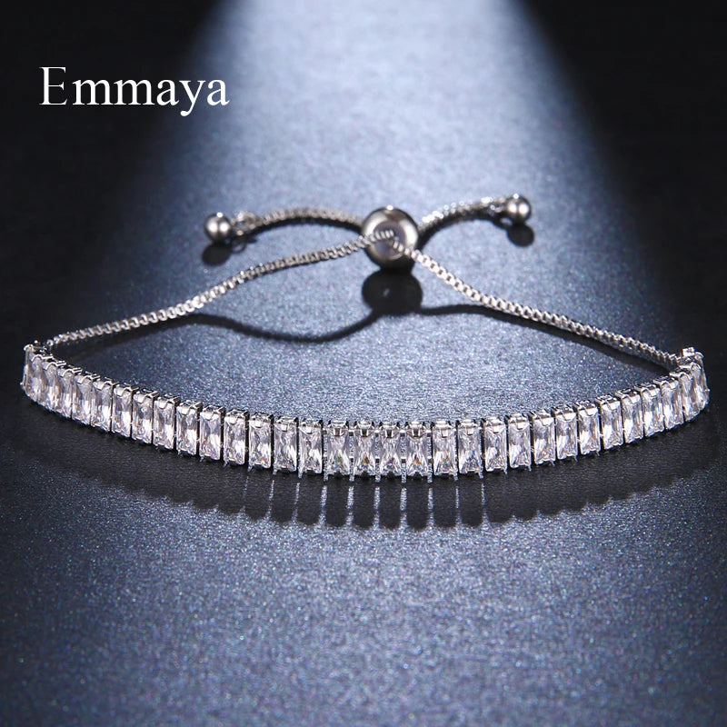 Emmaya Noble Cubic Zircon Jewelry Set Bridal Wedding Party For Female Fascinating Dress-Up Geometry Shape Elegant Ornament
