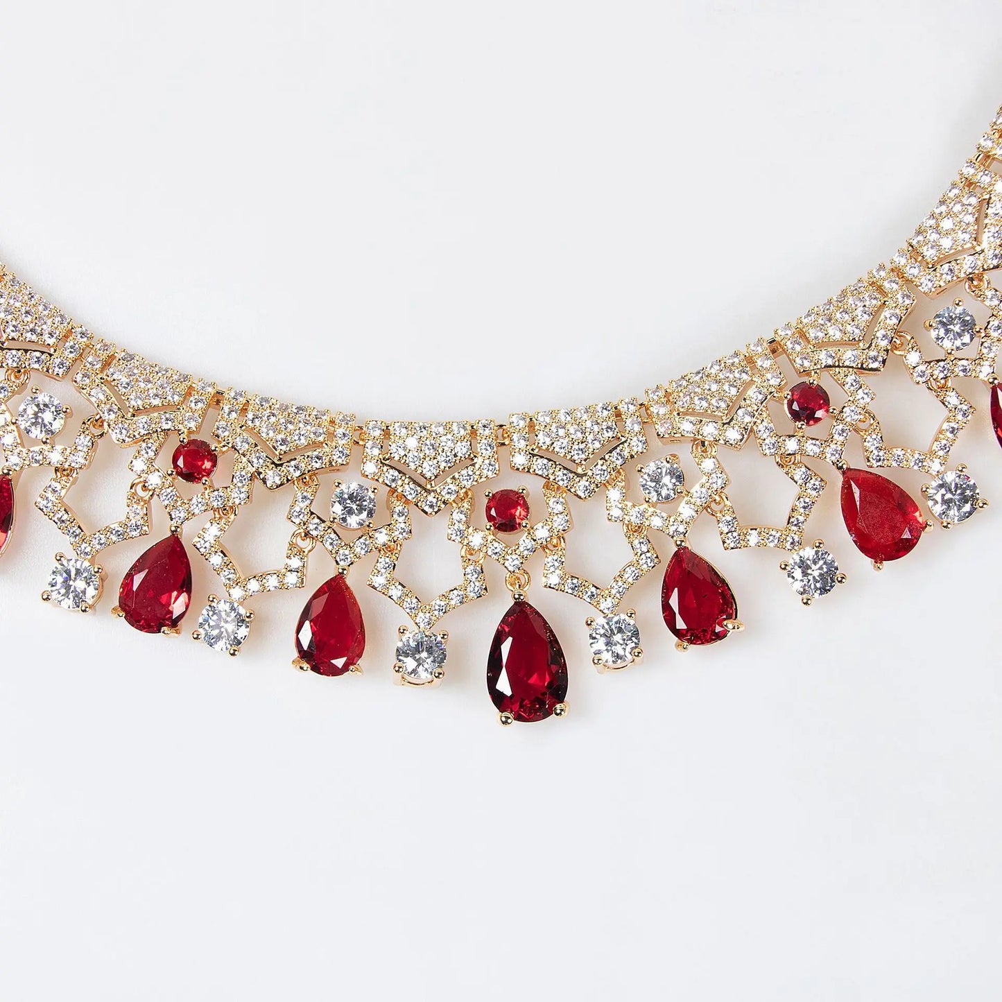 Exquisite Appeal Women High Jewelry Set 2 Piece Necklace Earrings Dress Accessories for Festive Wedding Prom Host Gift M-280