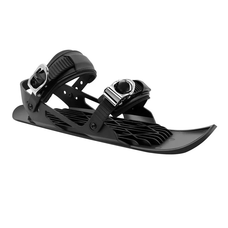 1 Pair Snow Skates for Adults, Mini Short Skiboard Snowblades with Adjustable Bindings, Portable Snow Skiing Boarding Shoes Men