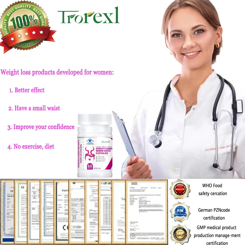 Natural Cassia Seed & Coix Seed Pills, Detox Slim, Metabolism Booster, Burn Fat, 100% Herbal, Vegan & NO SIDE EFFECT Weight Loss