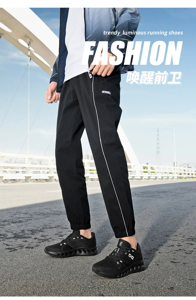 Men Casual Sports Running Shoes Marathon Air Cushion Breathable Lightweight Men Comfortable Athletic Nonskid Sneakers Outdoor