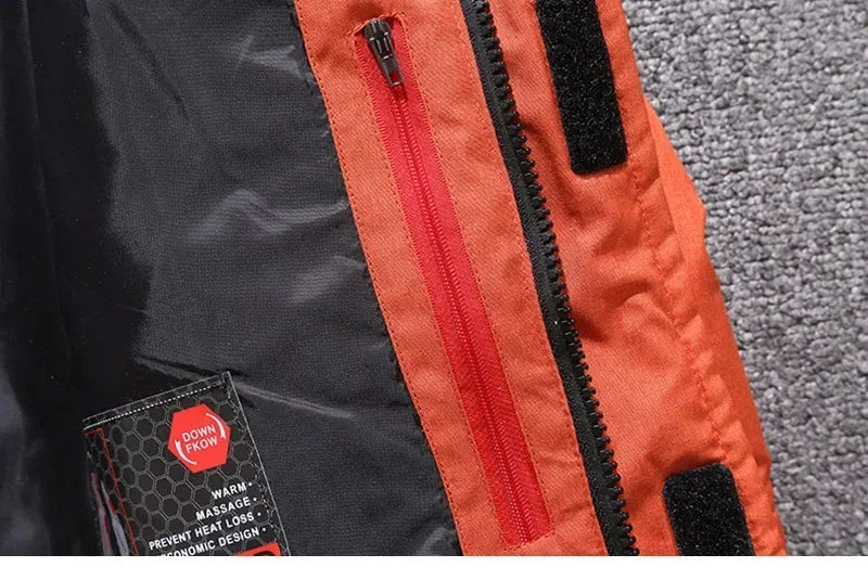 New Thermal Winter Skiing Down Jacket Ski Suit Men Snowboard Bibs Pants Warm Set Male Snowmobile Clothing for Wear Overalls